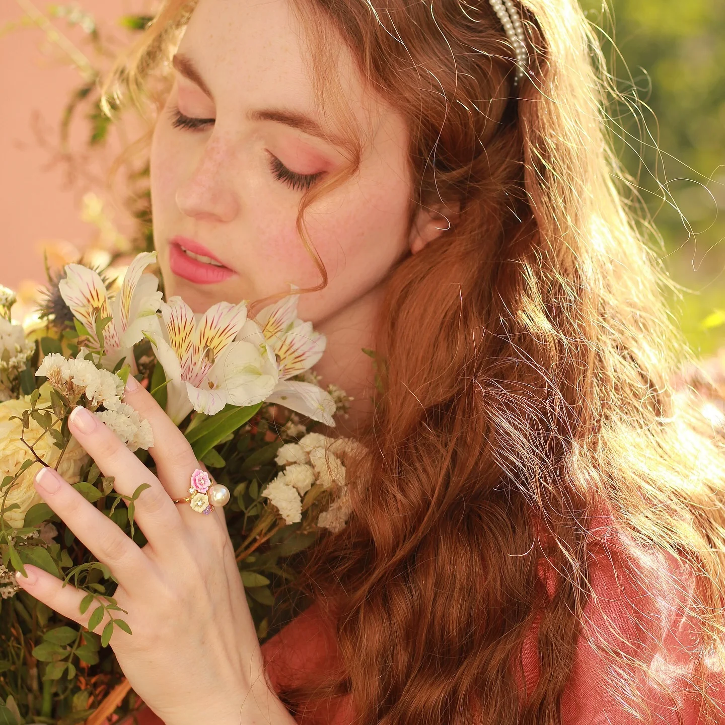 Floral Fantasy Enamel Ring