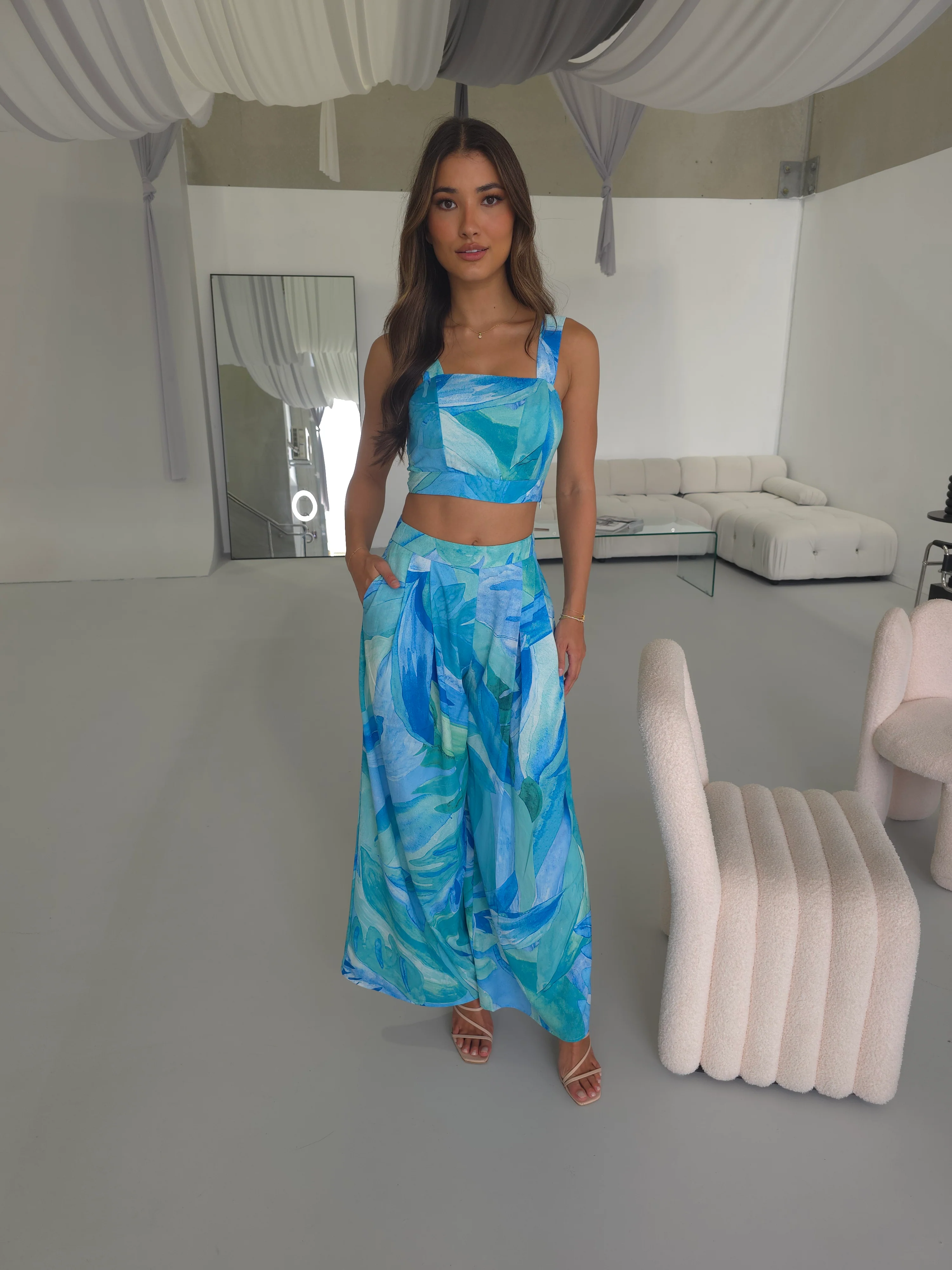 Stylish Ocean Bliss Two-Piece Set