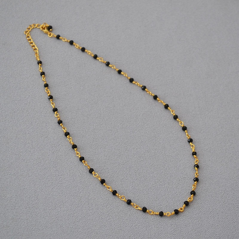 Elegant Beaded Chain Necklace