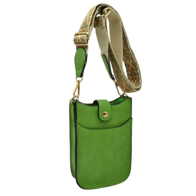 Elegant Red Faux Leather Crossbody Bag