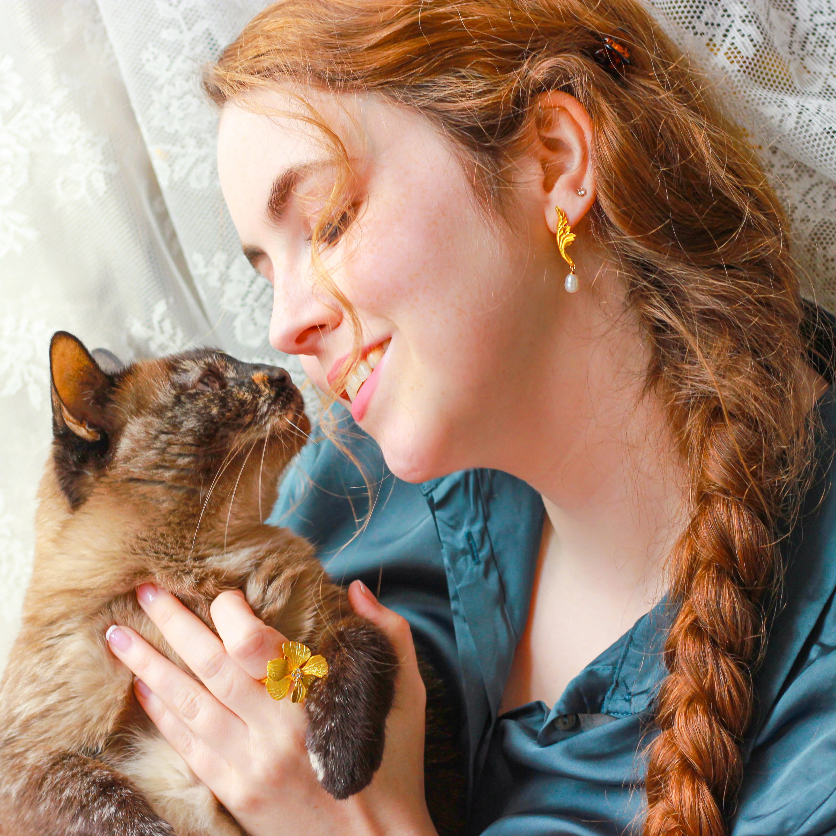 Elegant Blossom Adjustable Ring