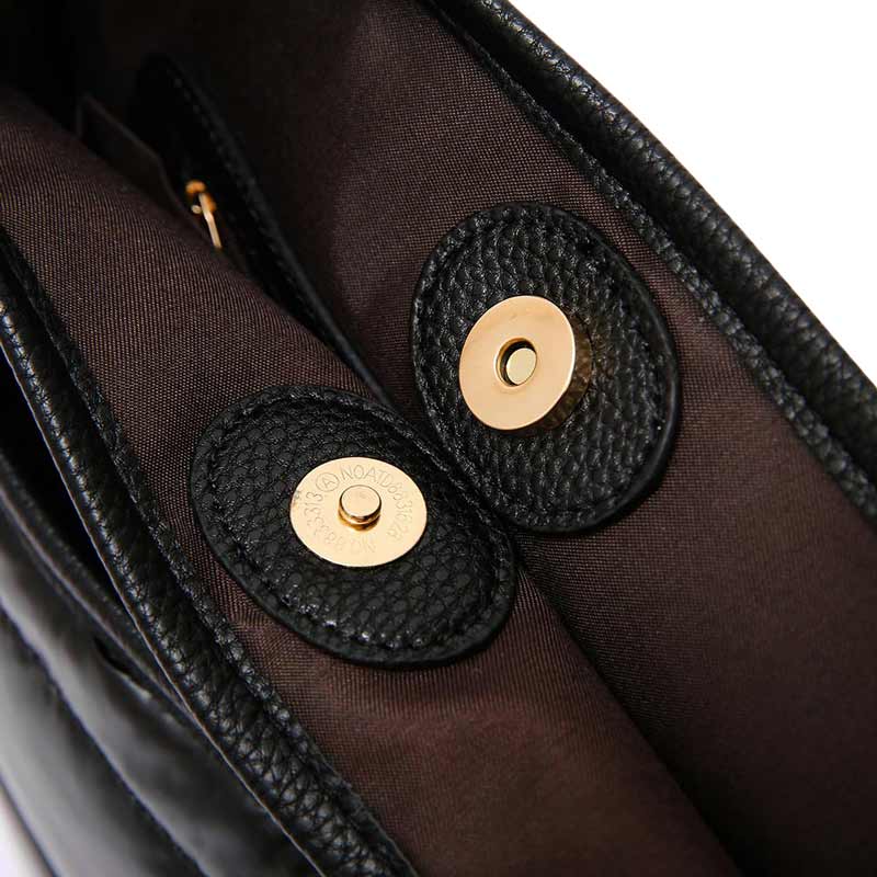 Elegant Black Nylon Shoulder Bag