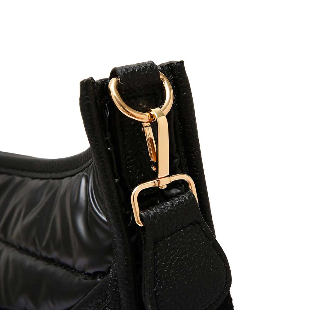 Elegant Black Nylon Shoulder Bag