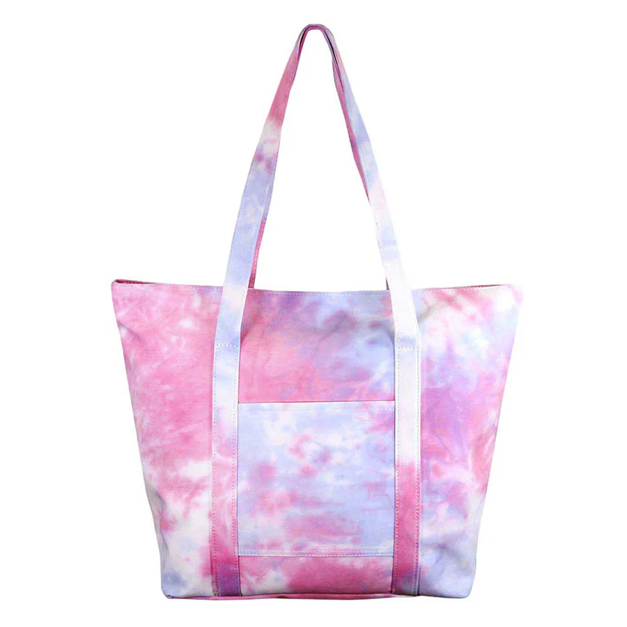 Stylish Blue Tie-Dye Tote Bag