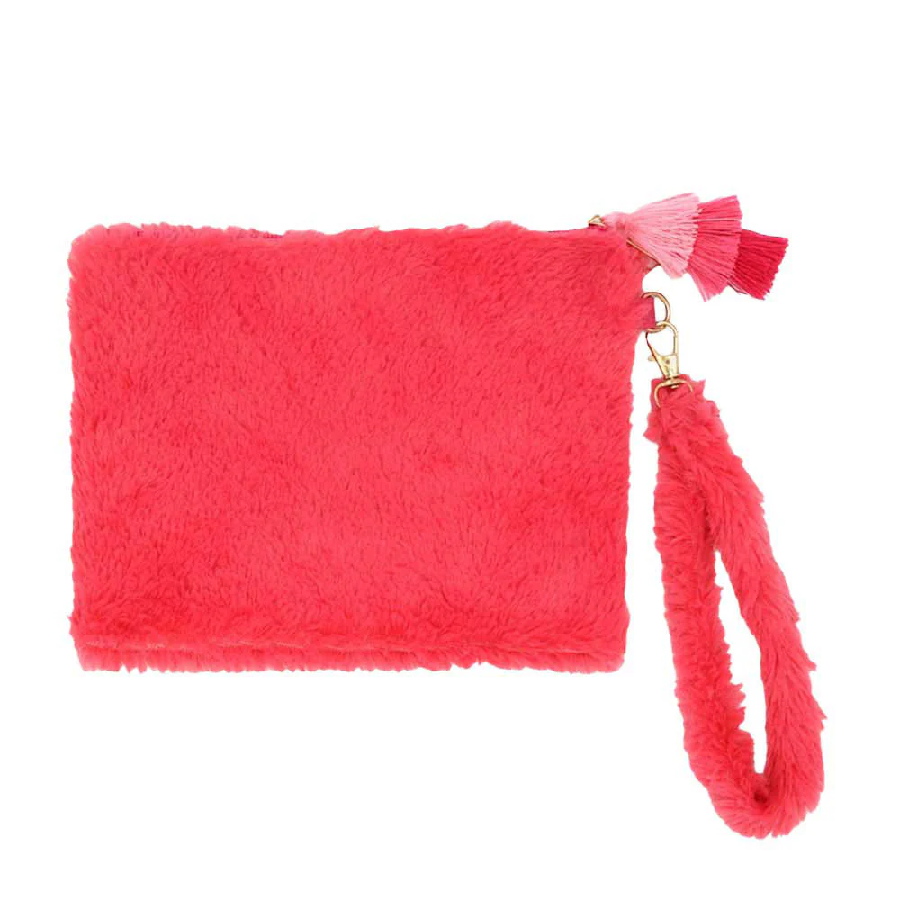 Versatile Faux Fur Clutch Bag