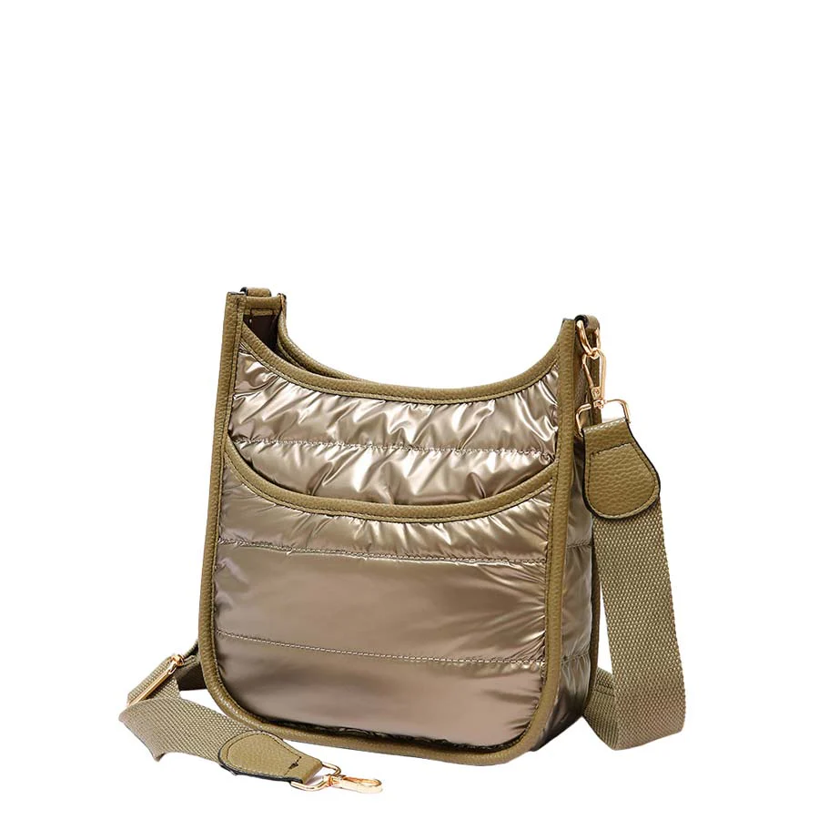 Elegant Black Nylon Shoulder Bag