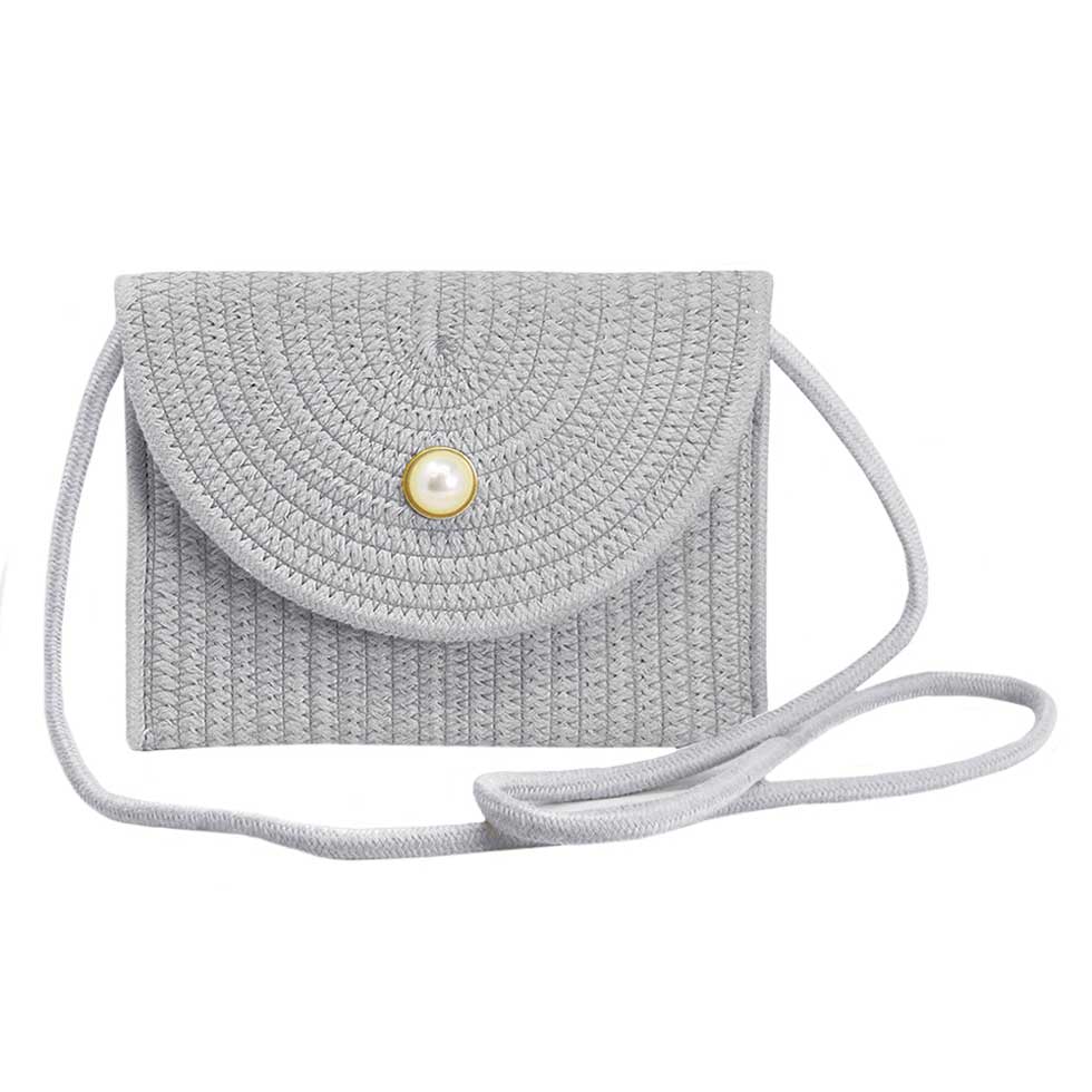 Chic Straw Crossbody Bag