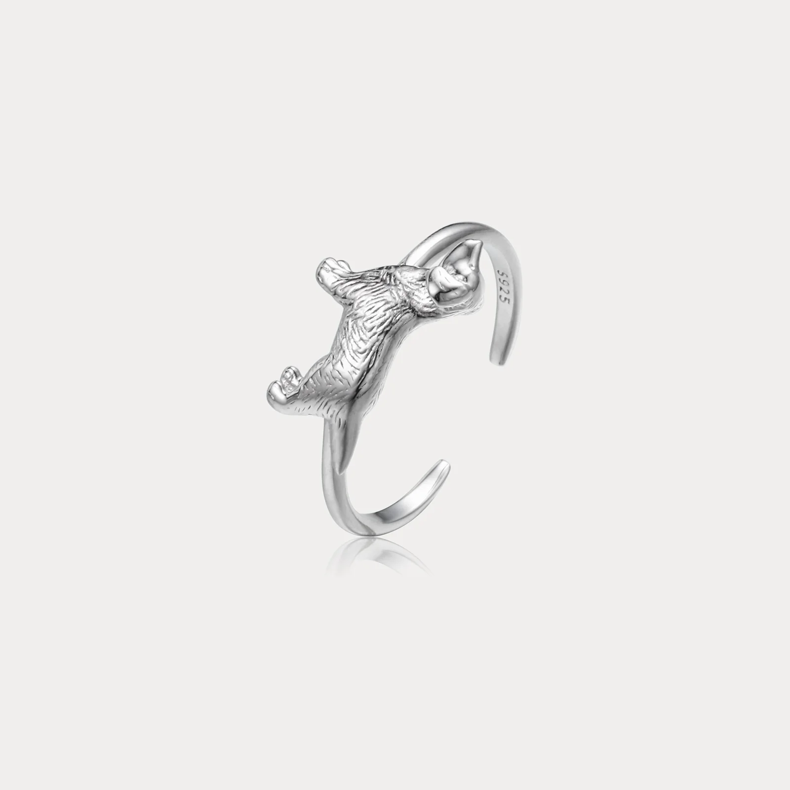 Charming Dog Design Adjustable Ring