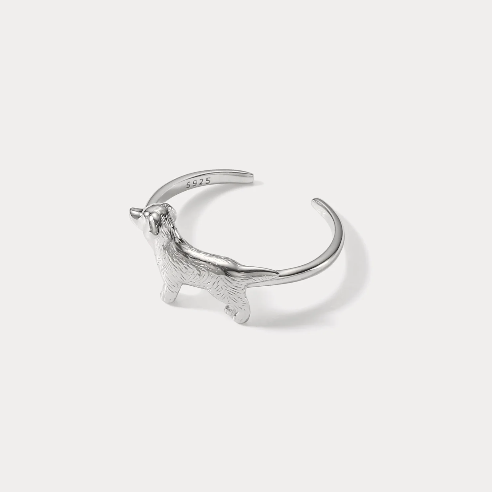 Charming Dog Design Adjustable Ring