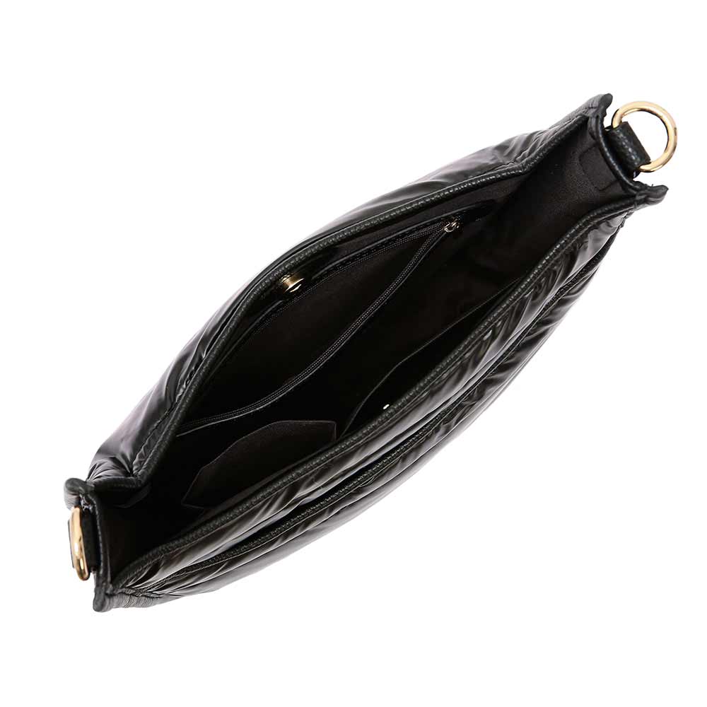 Elegant Black Nylon Shoulder Bag