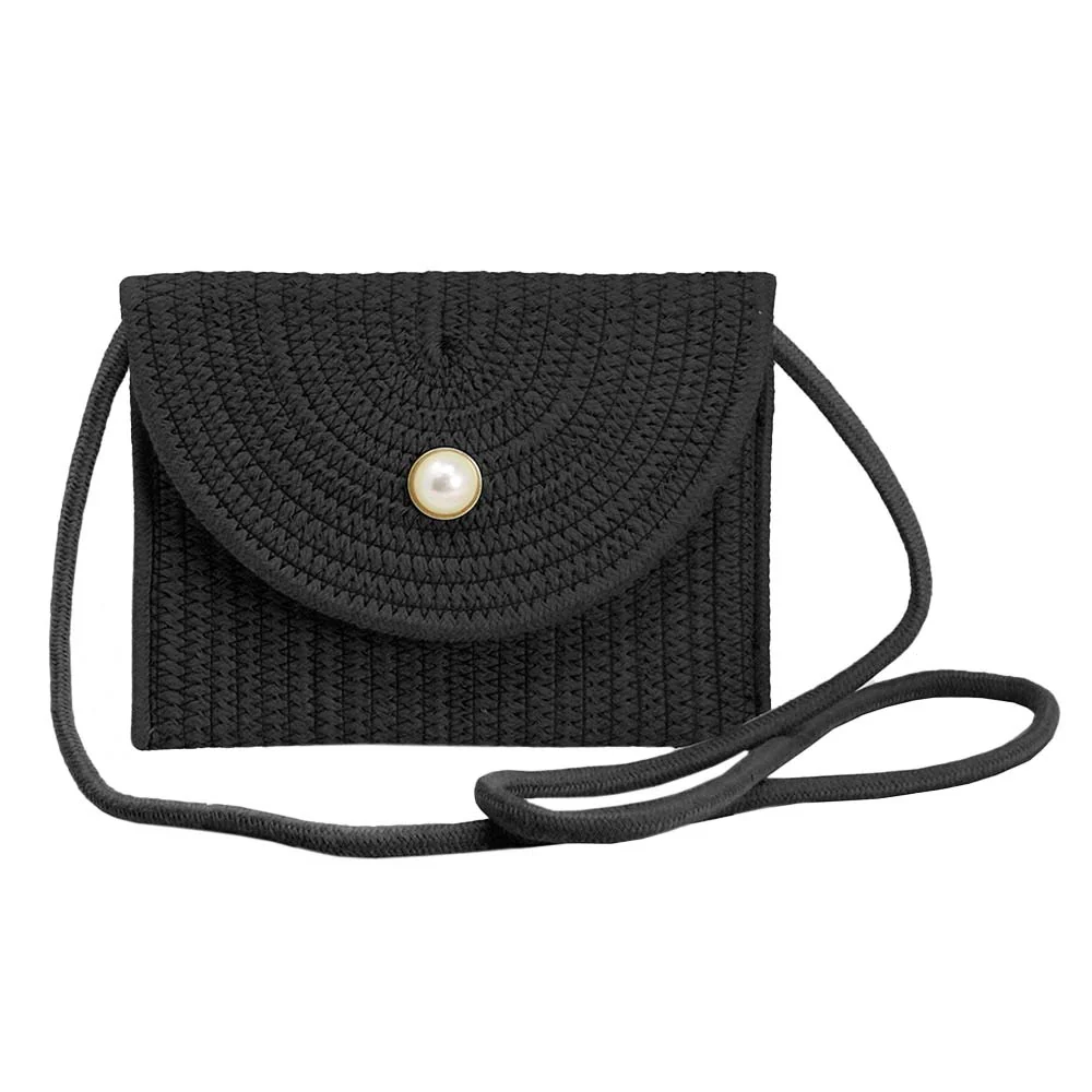 Chic Straw Crossbody Bag