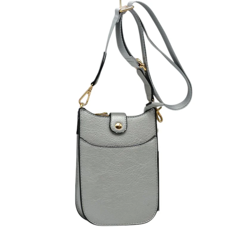 Elegant Red Faux Leather Crossbody Bag